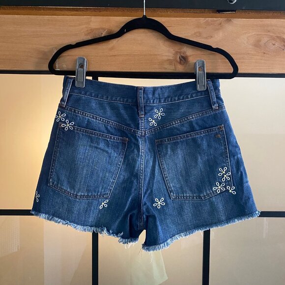 Madewell The Perfect Jean Short Daisy Embroidered Edition Size 28 - Picture 4 of 4